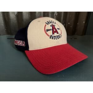 Los Angeles LA Angels Corduroy Baseball Cap Hat Sixth Man OS Adjustable MLB